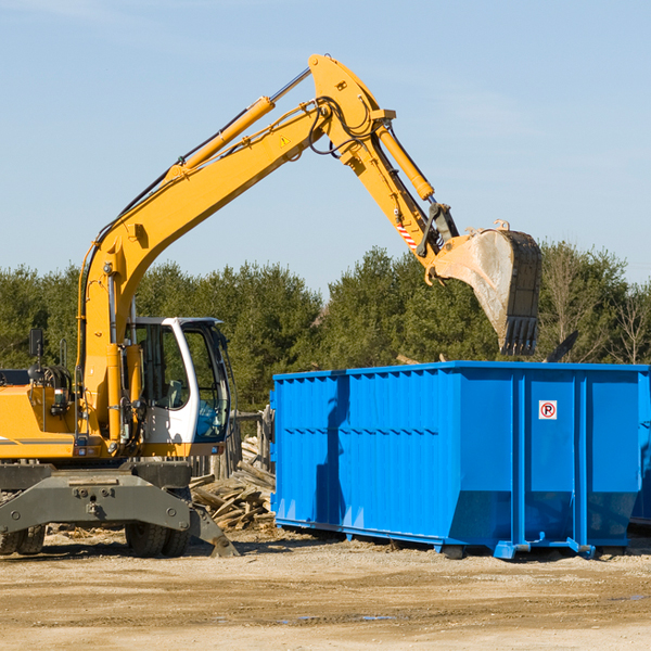 what size residential dumpster rentals are available in Industry Texas